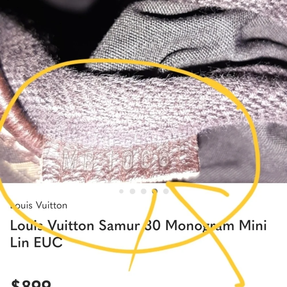 Louis Vuitton Samur 30 Monogram Mini Lin EUC